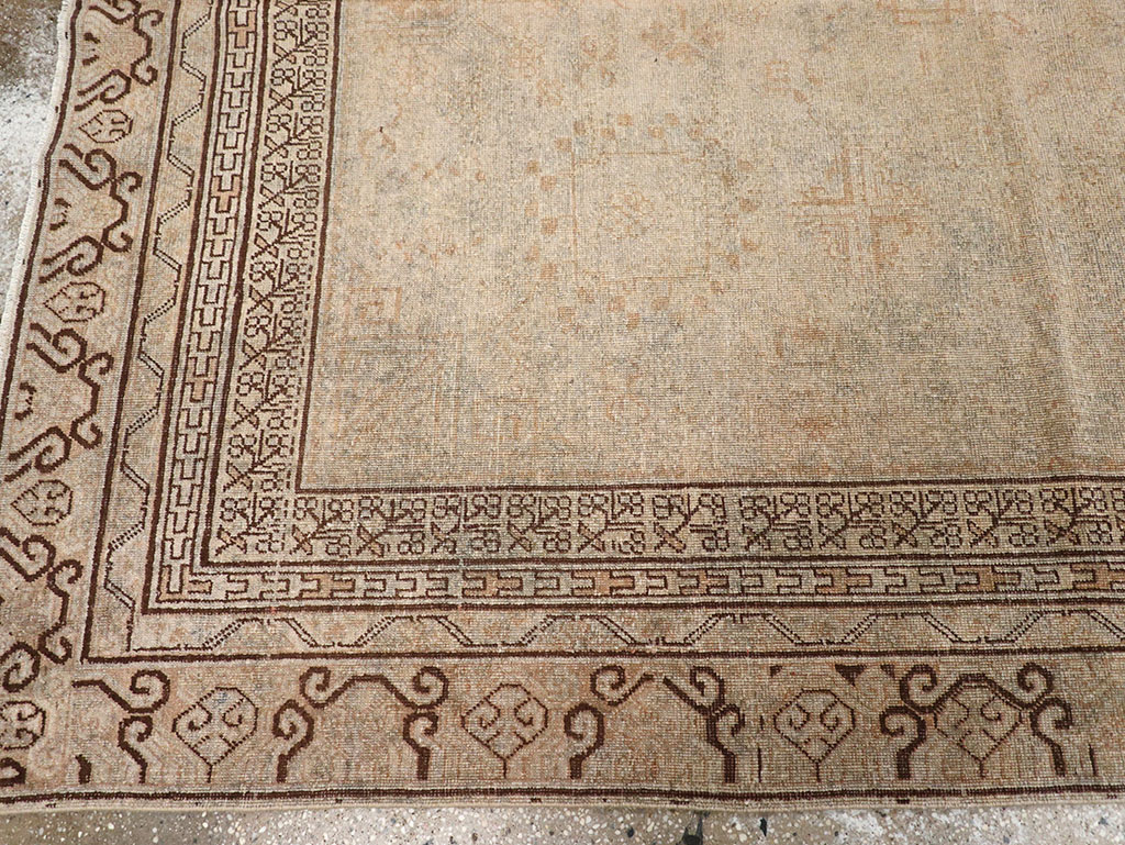 Vintage East Turkestan Khotan Carpet, No.18411 - Gsblank