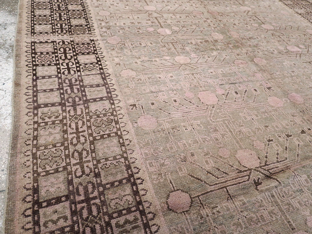 Vintage East Turkestan Khotan Carpet, No.18426 - Gsblank