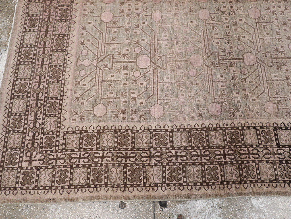 Vintage East Turkestan Khotan Carpet, No.18426 - Gsblank