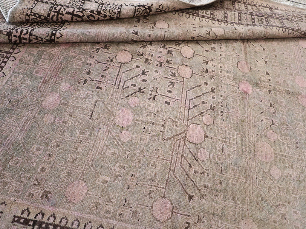 Vintage East Turkestan Khotan Carpet, No.18426 - Gsblank