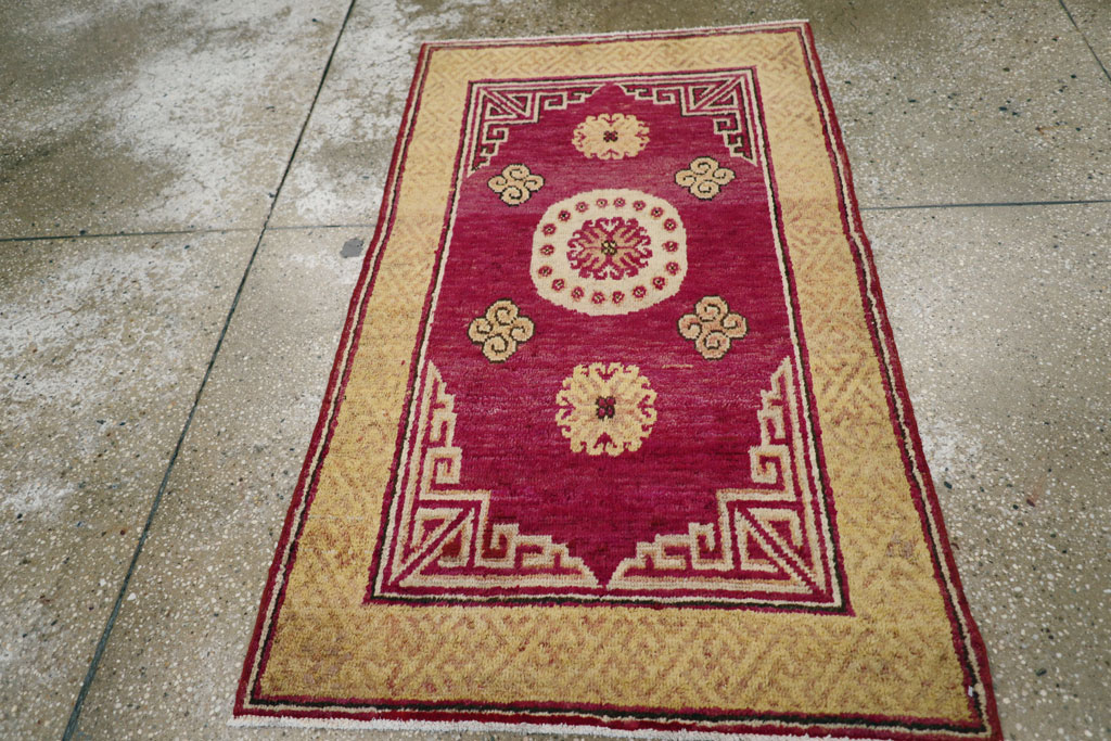 Antique East Turkestan Khotan Rug, No.18429 - Gsblank