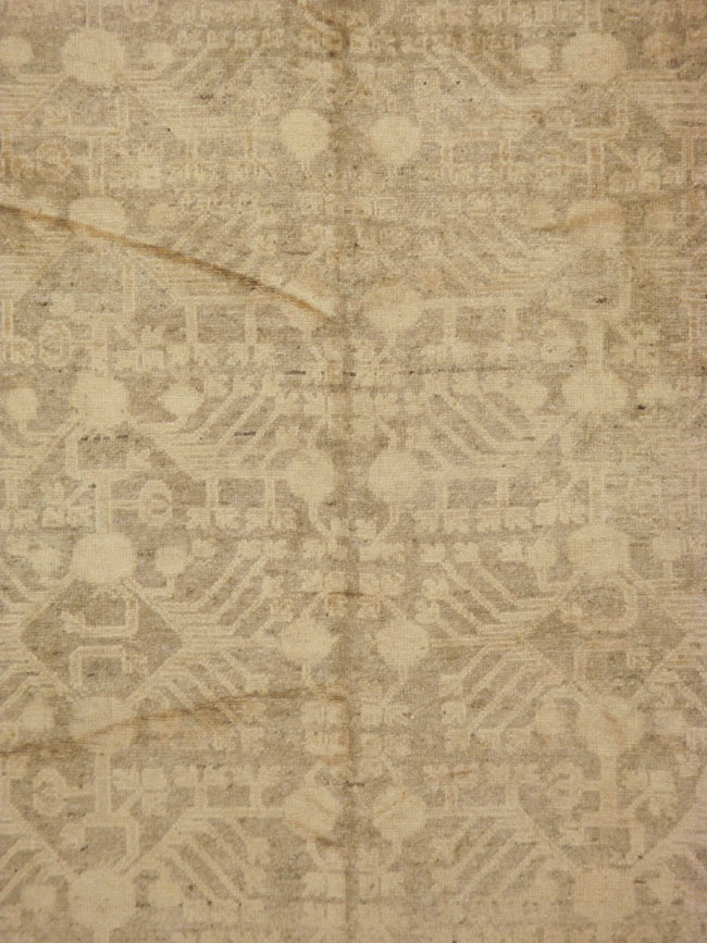 Vintage East Turkestan Khotan Carpet, No.18439 - Gsblank