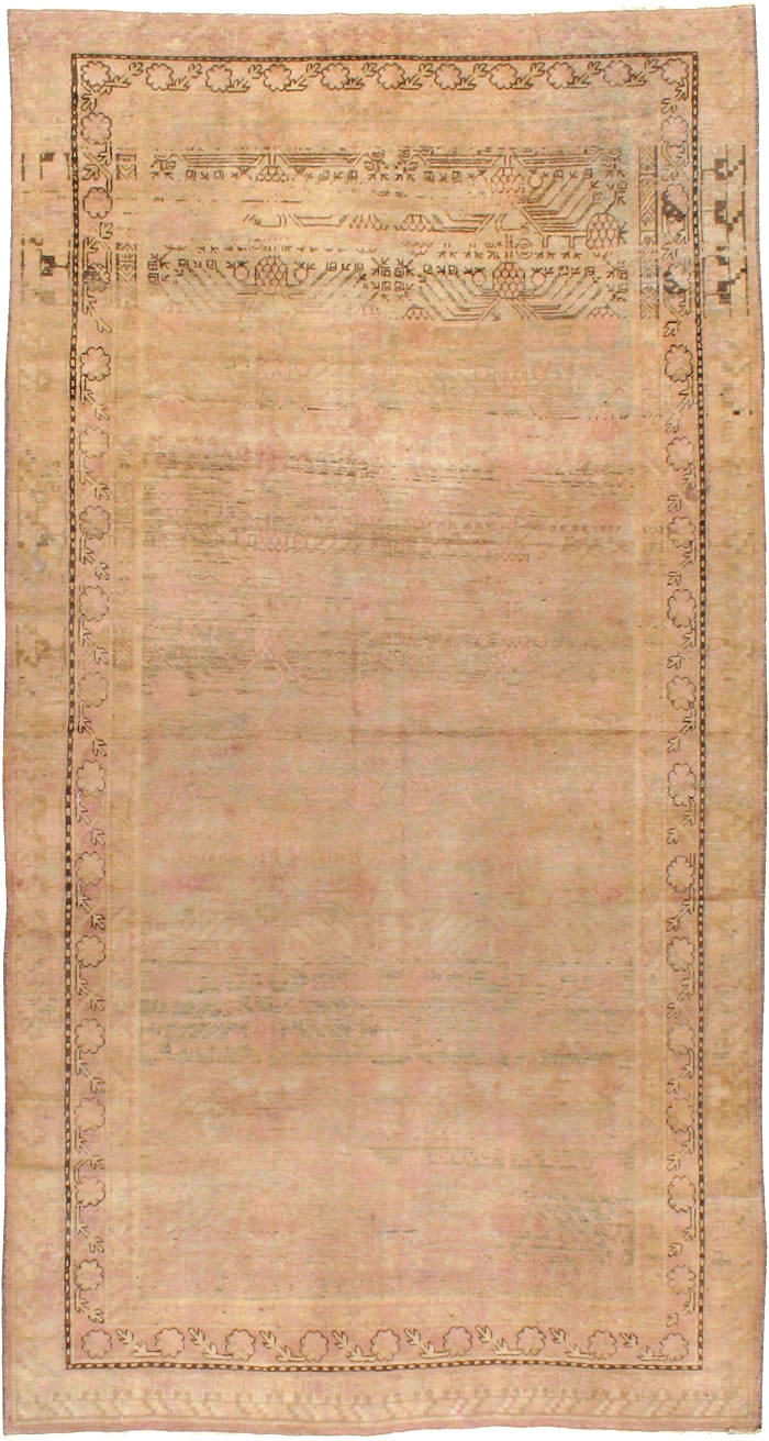 Vintage East Turkestan Khotan Carpet, No.18440 - Gsblank