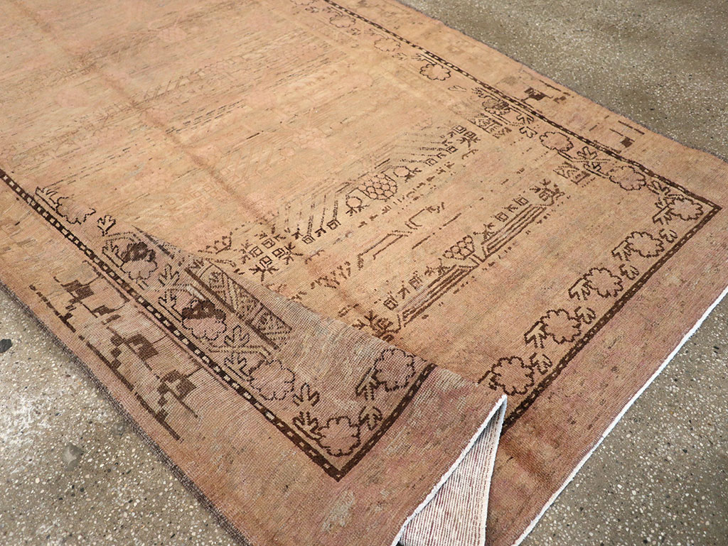 Vintage East Turkestan Khotan Carpet, No.18440 - Gsblank