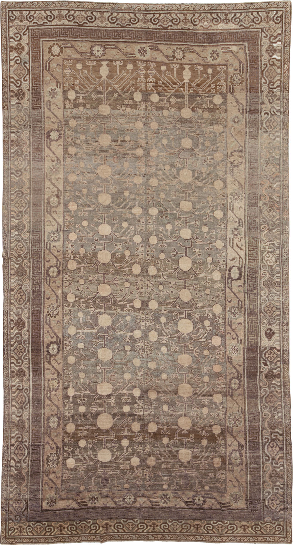 Vintage East Turkestan Khotan Carpet, No.18441 - Gsblank