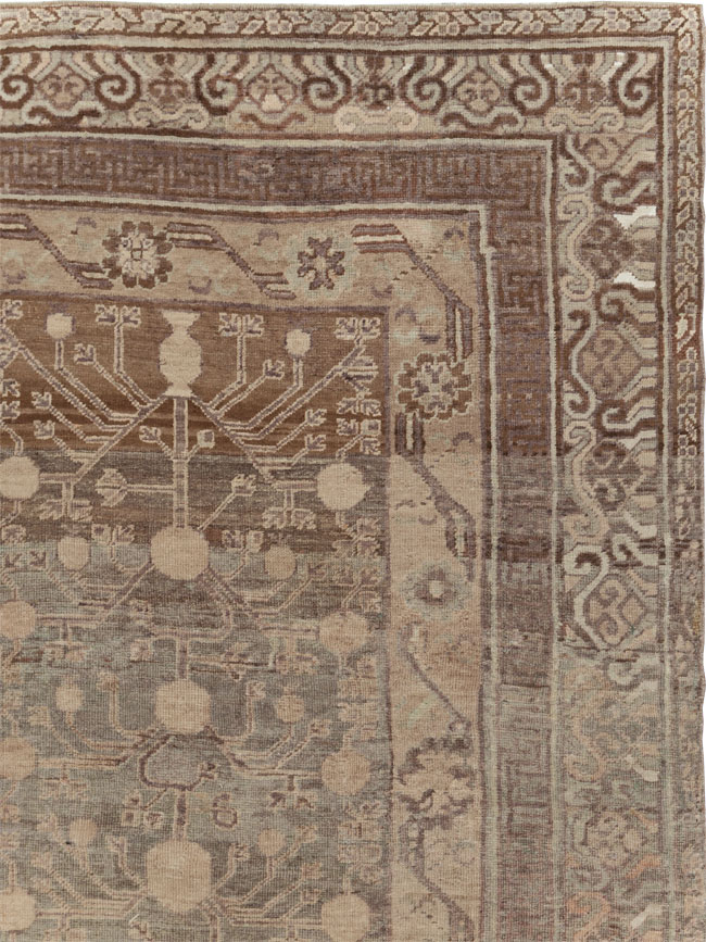 Vintage East Turkestan Khotan Carpet, No.18441 - Gsblank
