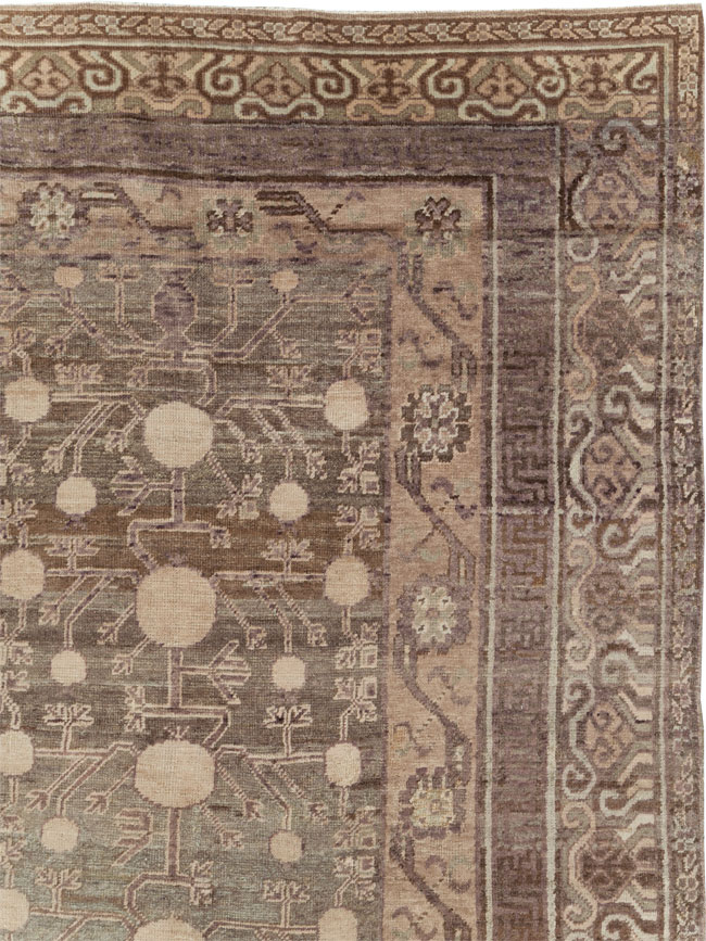 Vintage East Turkestan Khotan Carpet, No.18441 - Gsblank