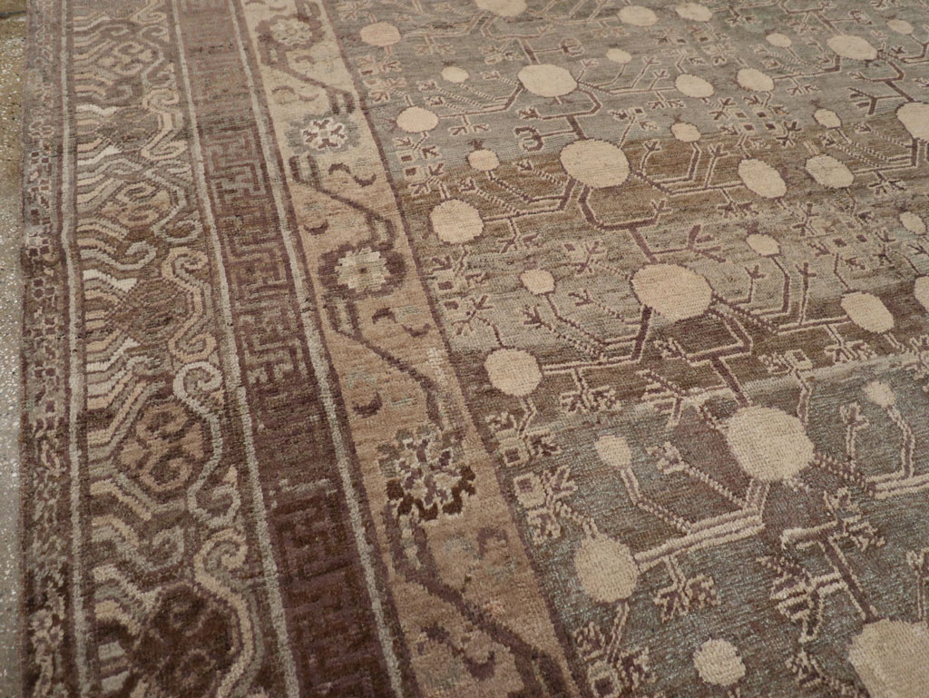 Vintage East Turkestan Khotan Carpet, No.18441 - Gsblank