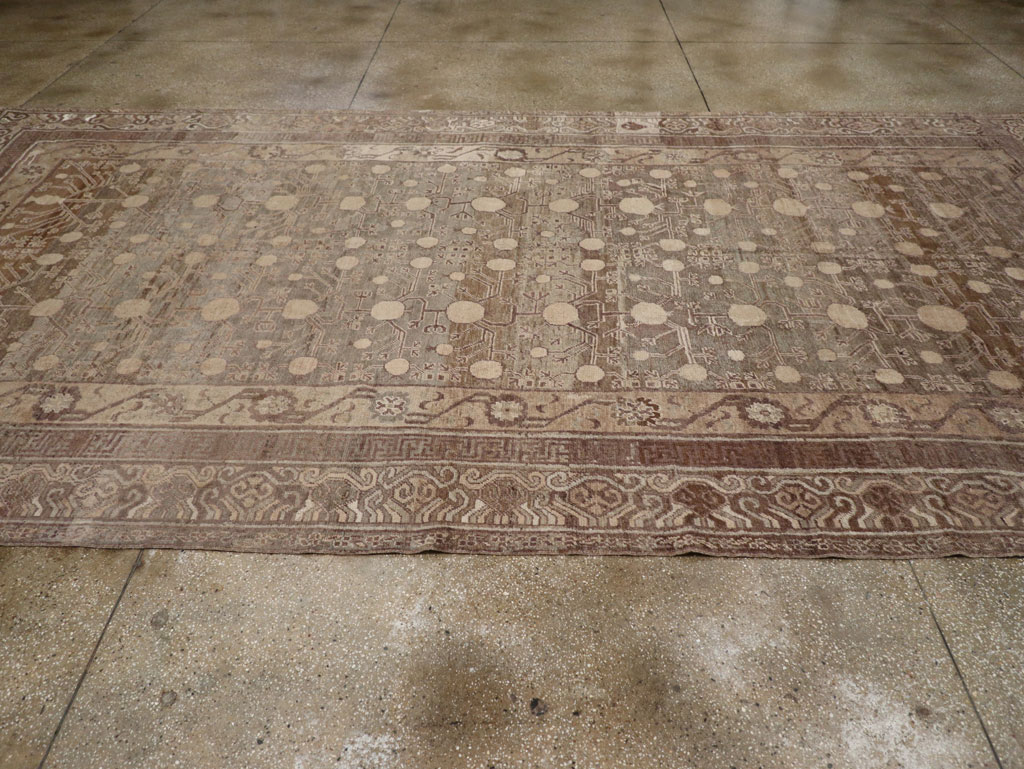 Vintage East Turkestan Khotan Carpet, No.18441 - Gsblank
