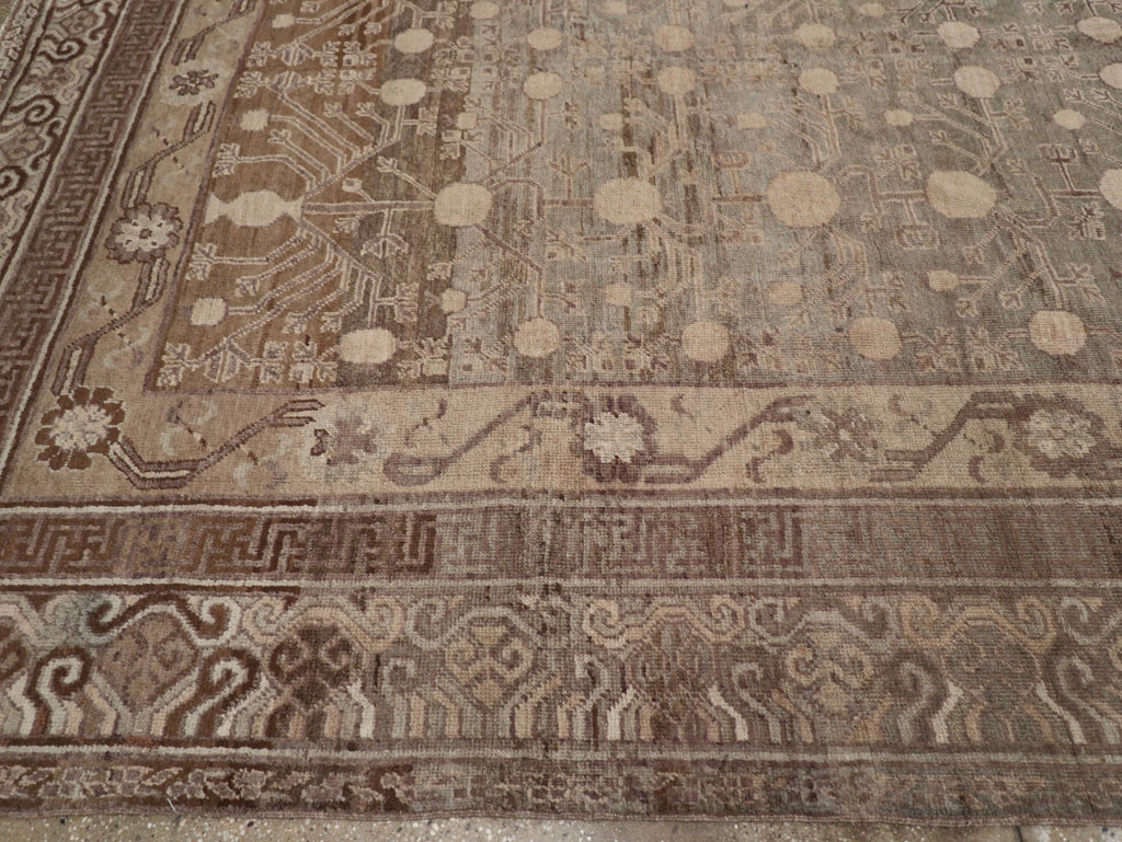 Vintage East Turkestan Khotan Carpet, No.18441 - Gsblank