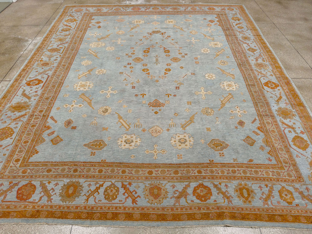 Antique Turkish Oushak Large Room Size Carpet, No.18485 - Gsblank