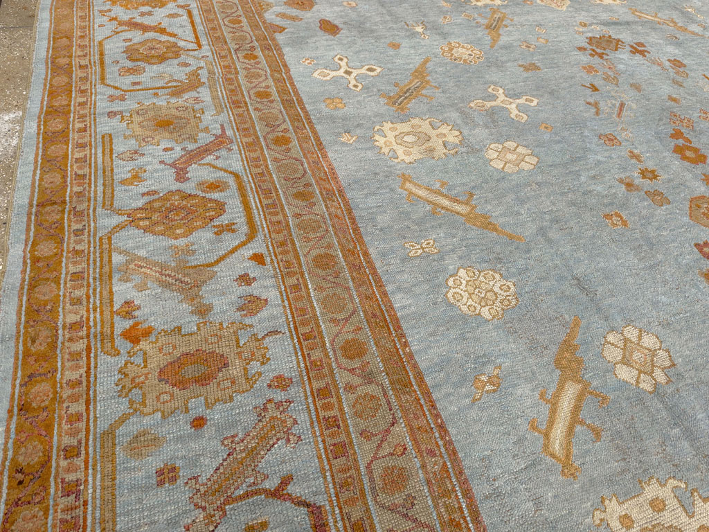 Antique Turkish Oushak Large Room Size Carpet, No.18485 - Gsblank