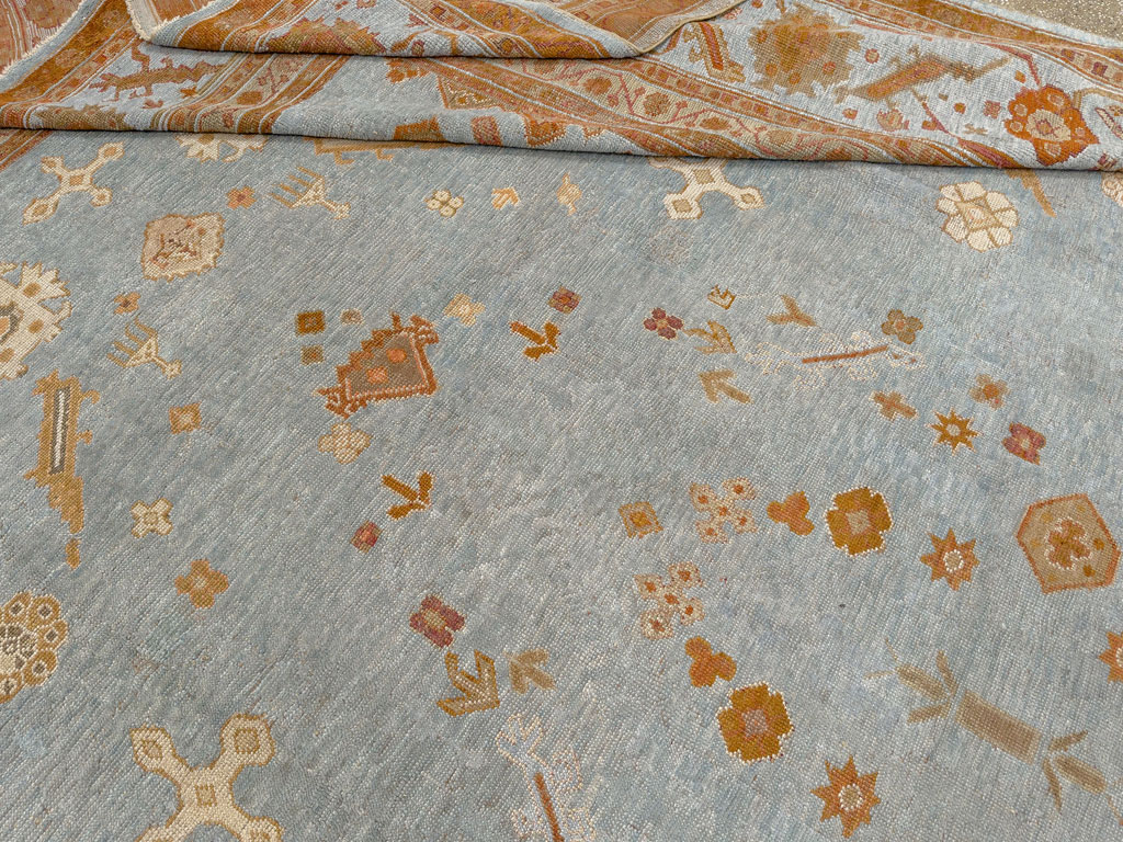 Antique Turkish Oushak Large Room Size Carpet, No.18485 - Gsblank