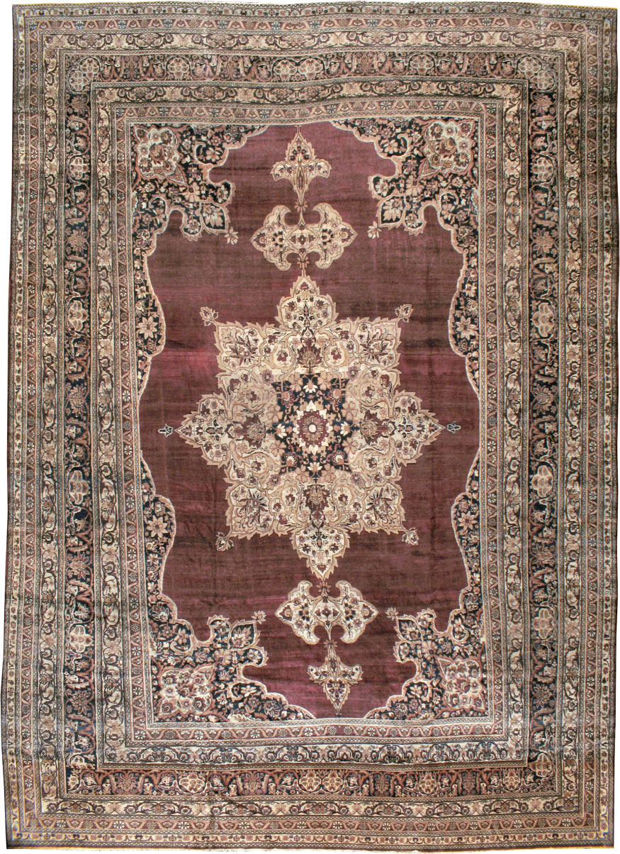 Antique Persian Lavar Kerman Carpet, No.18494 - Gsblank