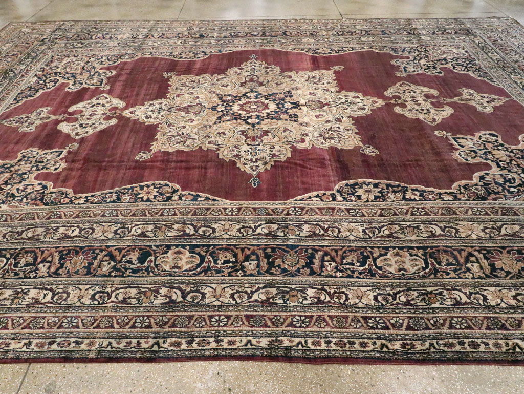 Antique Persian Lavar Kerman Carpet, No.18494 - Gsblank