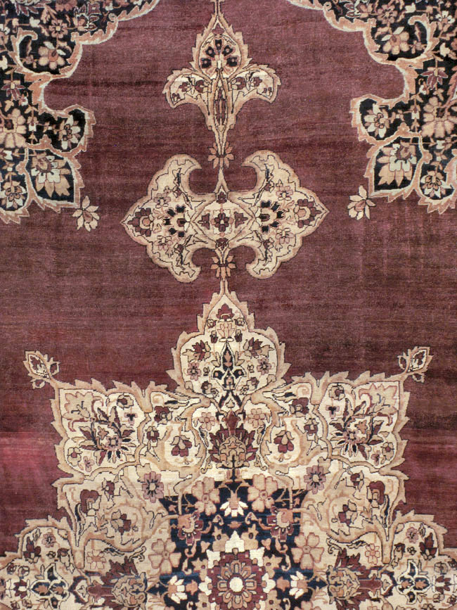 Antique Persian Lavar Kerman Carpet, No.18494 - Gsblank