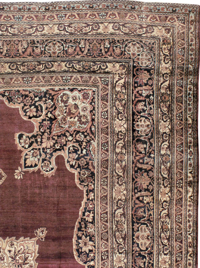 Antique Persian Lavar Kerman Carpet, No.18494 - Gsblank