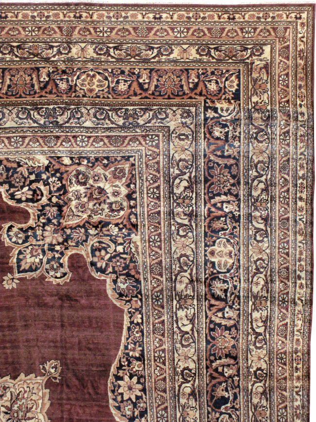 Antique Persian Lavar Kerman Carpet, No.18494 - Gsblank