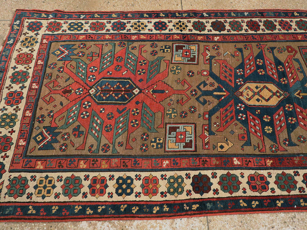 Antique Caucasian Kazak Rug, No.18514 - Gsblank