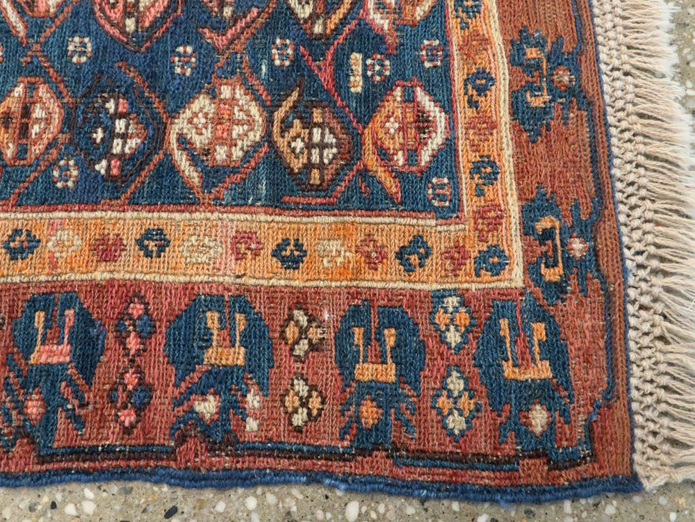 Antique Central Asian Soumak Rug, No.18521 - Gsblank
