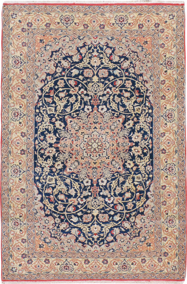 Vintage Persian Nain Rug, No.18527 - Gsblank