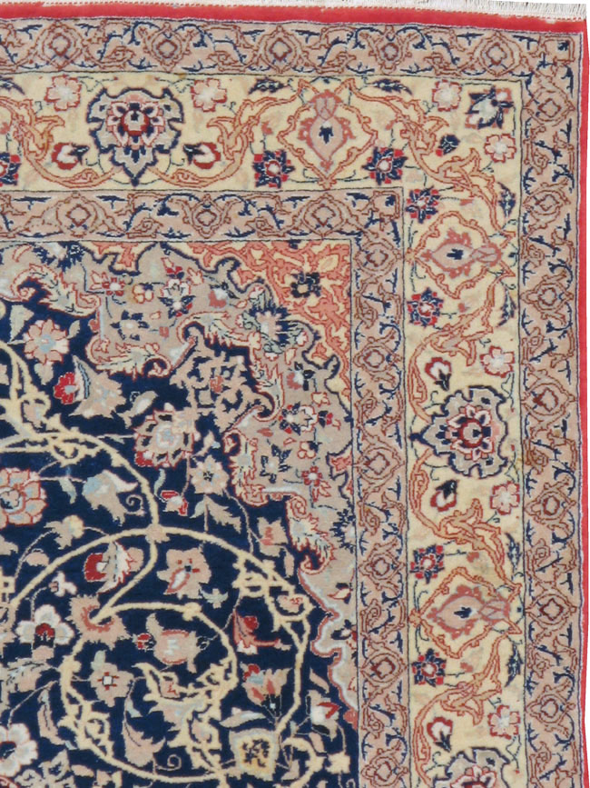Vintage Persian Nain Rug, No.18527 - Gsblank