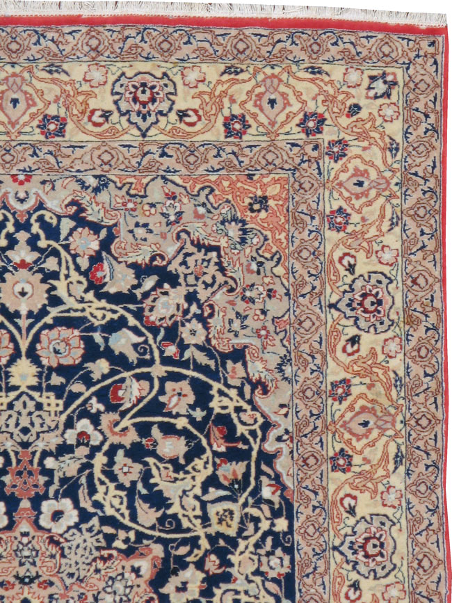Vintage Persian Nain Rug, No.18527 - Gsblank