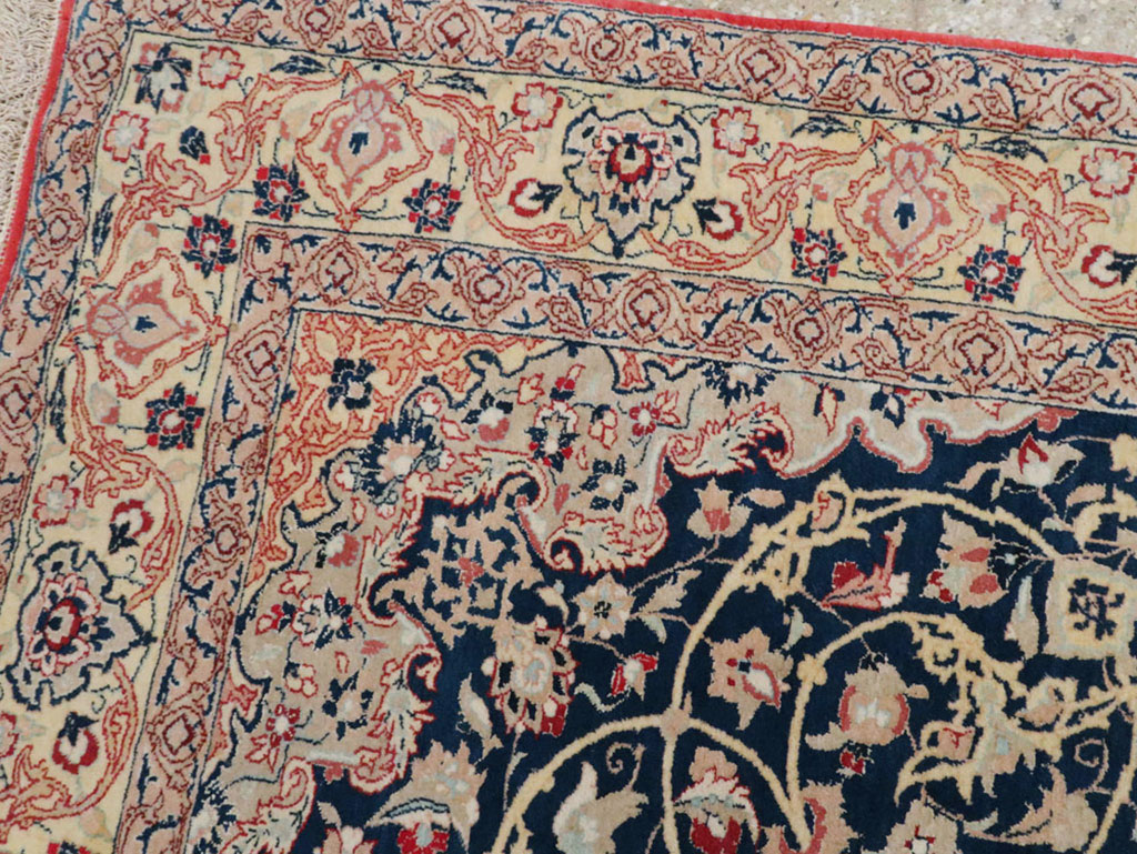 Vintage Persian Nain Rug, No.18527 - Gsblank