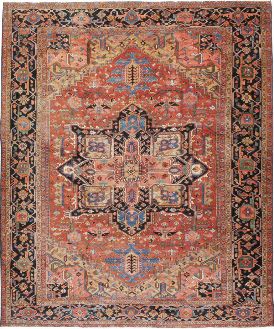 Antique Persian Heriz Rug, No.18535 - Gsblank