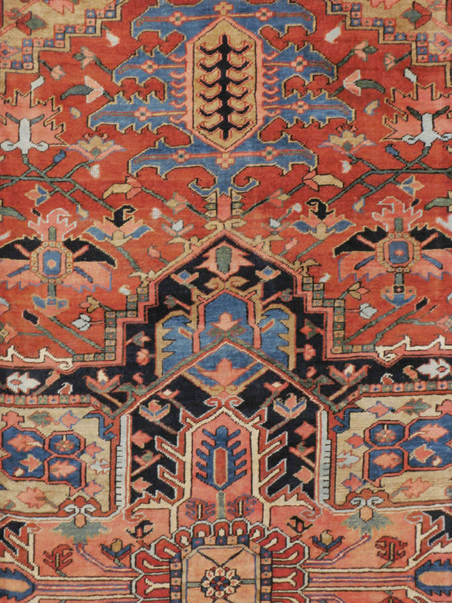 Antique Persian Heriz Rug, No.18535 - Gsblank