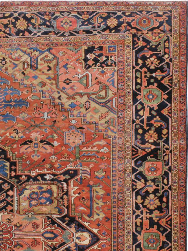 Antique Persian Heriz Rug, No.18535 - Gsblank