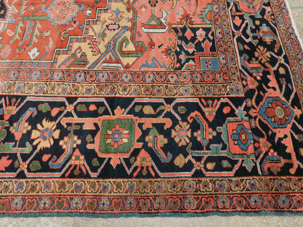 Antique Persian Heriz Rug, No.18535 - Gsblank