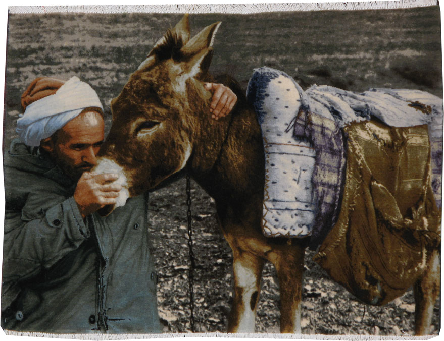 Vintage Persian Tabriz Pictorial Rug, No.18540 - Gsblank