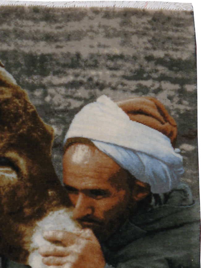 Vintage Persian Tabriz Pictorial Rug, No.18540 - Gsblank