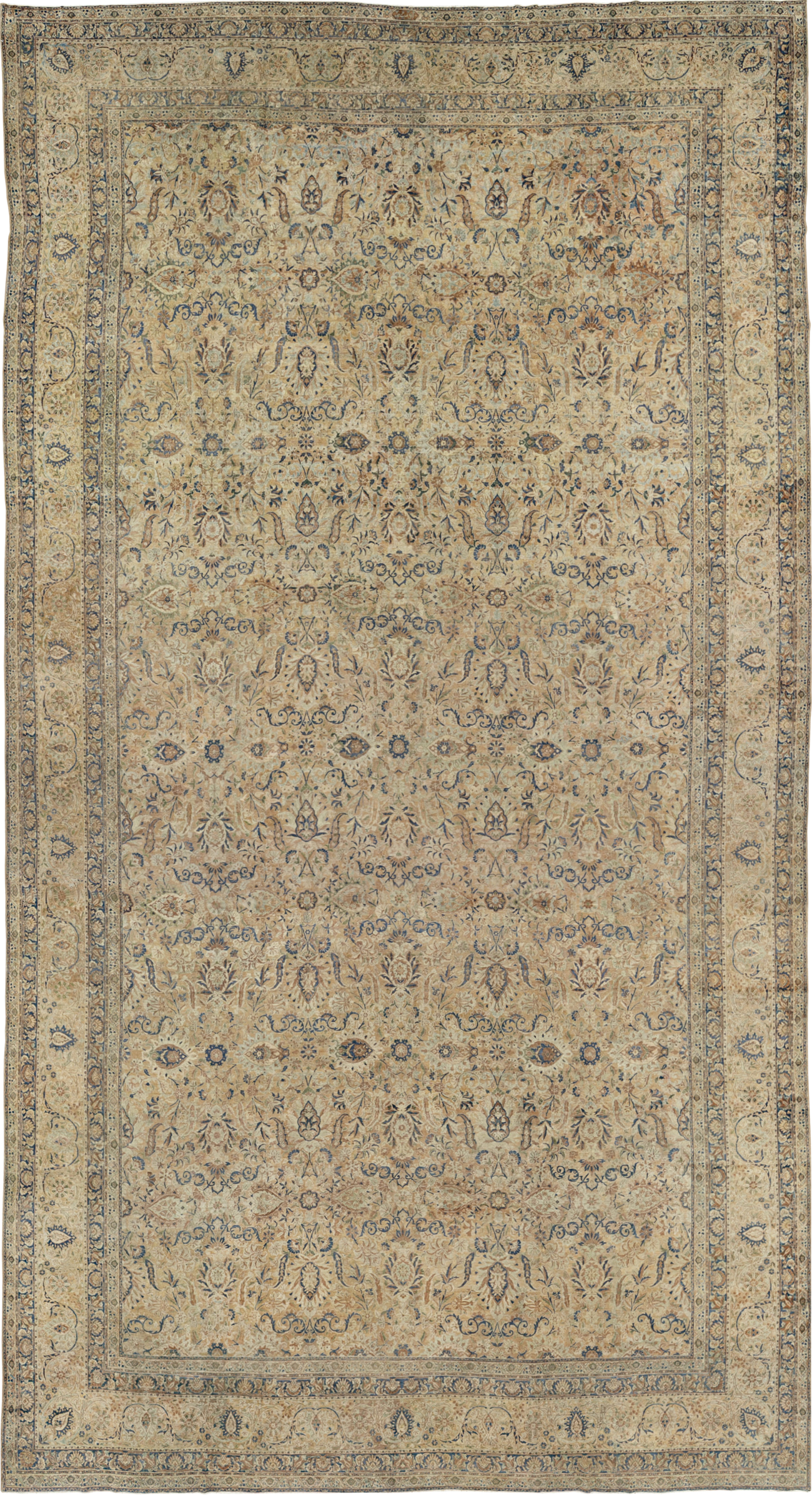 Antique Persian Lavar Kerman Oversize Carpet, No.18592 - Gsblank