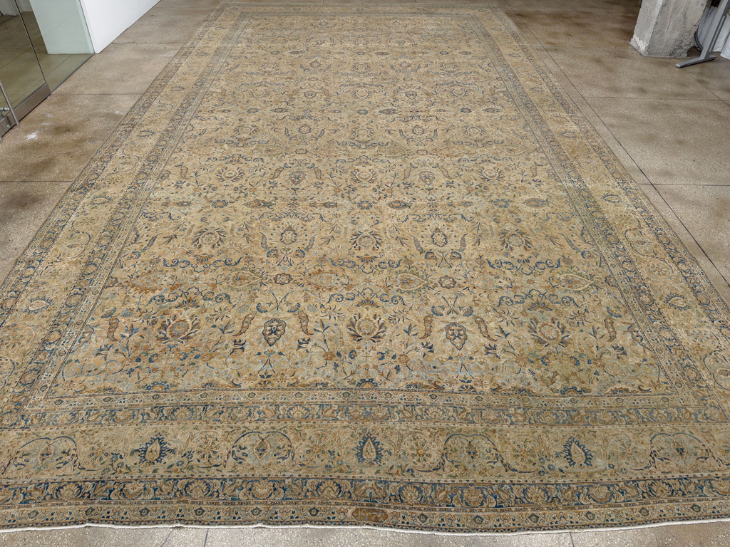 Antique Persian Lavar Kerman Oversize Carpet, No.18592 - Gsblank