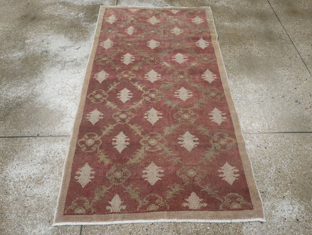 Vintage Turkish Anatolian Throw Rug, No.18618 - Gsblank