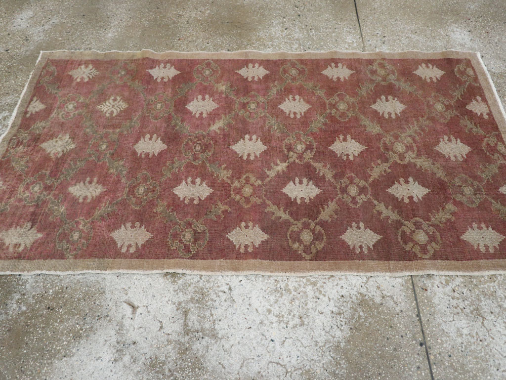 Vintage Turkish Anatolian Throw Rug, No.18618 - Gsblank
