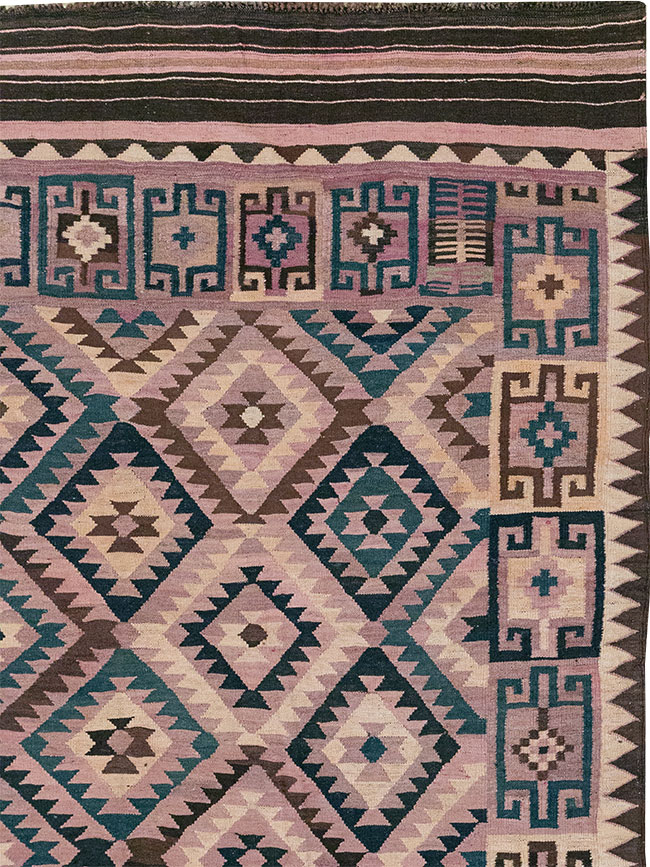 Vintage Afghan Flatweave Kilim Large Carpet, No.18645 - Gsblank