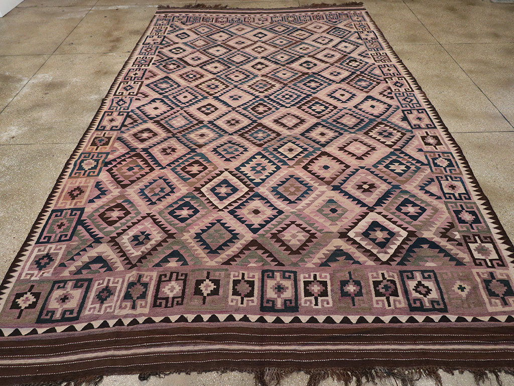 Vintage Afghan Flatweave Kilim Large Carpet, No.18645 - Gsblank
