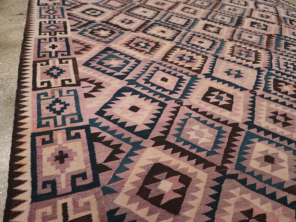 Vintage Afghan Flatweave Kilim Large Carpet, No.18645 - Gsblank