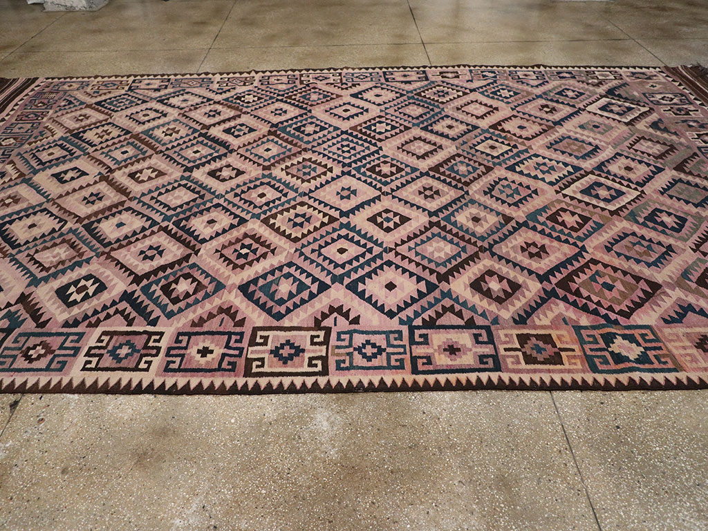 Vintage Afghan Flatweave Kilim Large Carpet, No.18645 - Gsblank