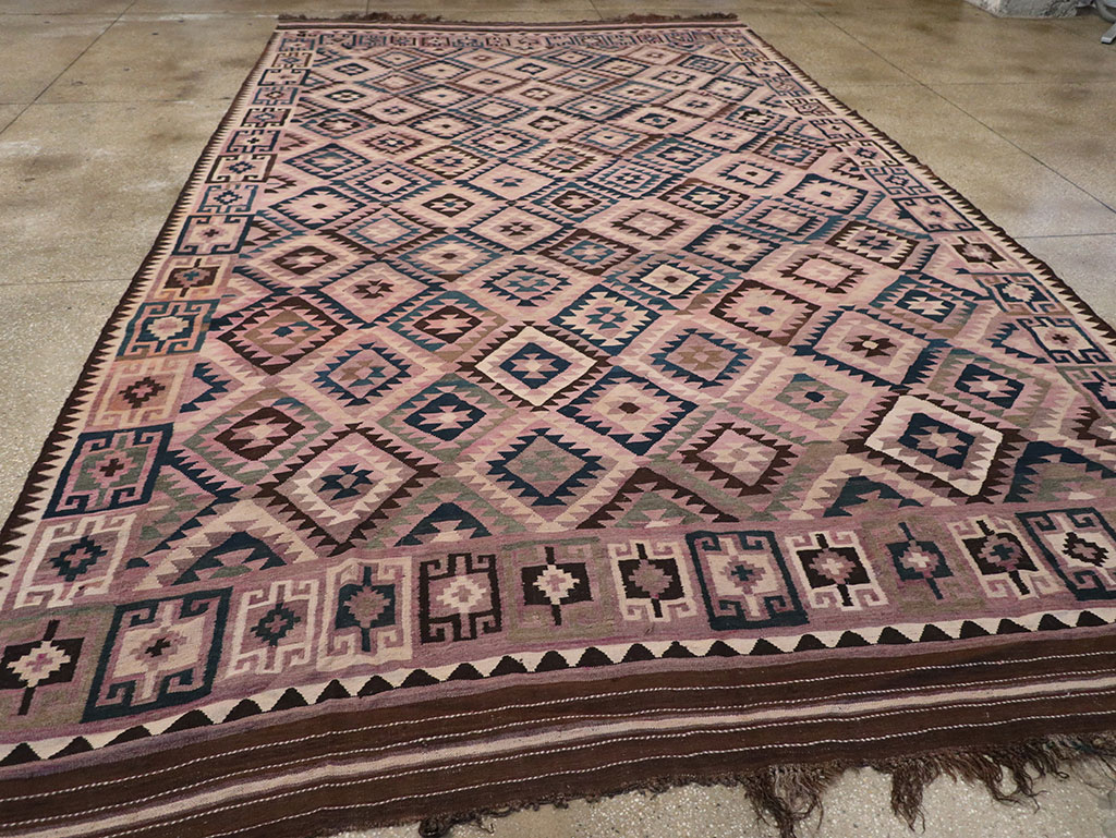 Vintage Afghan Flatweave Kilim Large Carpet, No.18645 - Gsblank
