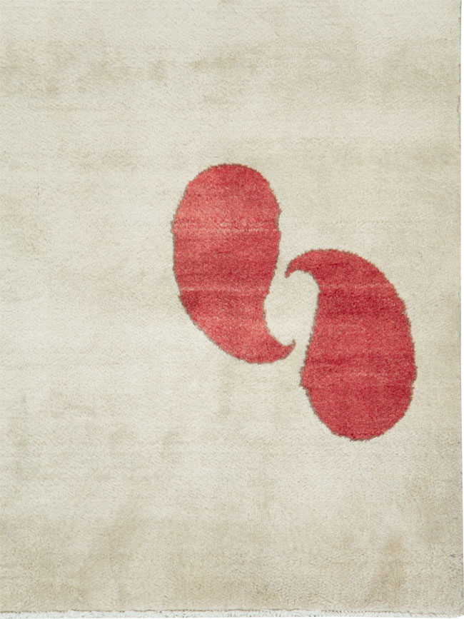 Vintage Persian Mashad Deco Style Rug (Pair: 1 of 2), No.18666 - Gsblank