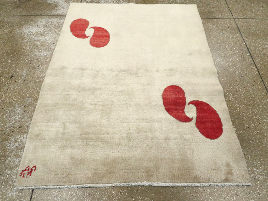 Vintage Persian Mashad Deco Style Rug (Pair: 1 of 2), No.18666 - Gsblank