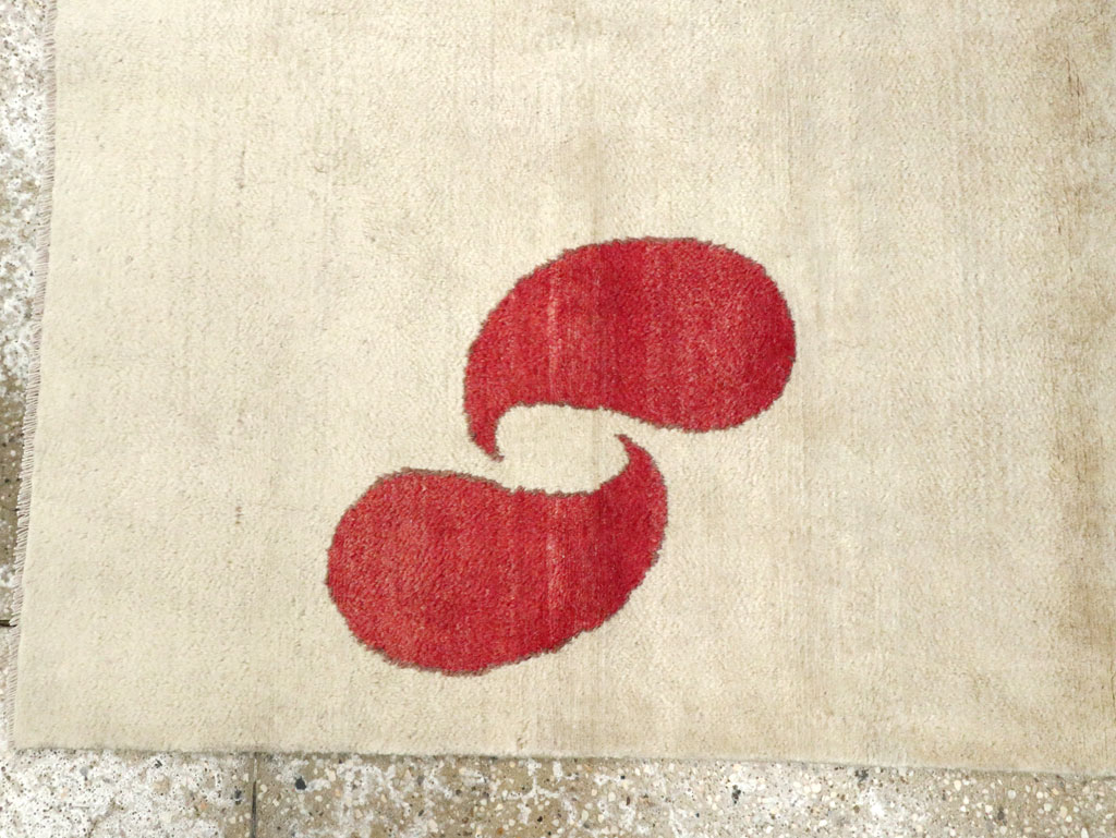 Vintage Persian Mashad Deco Style Rug (Pair: 1 of 2), No.18666 - Gsblank