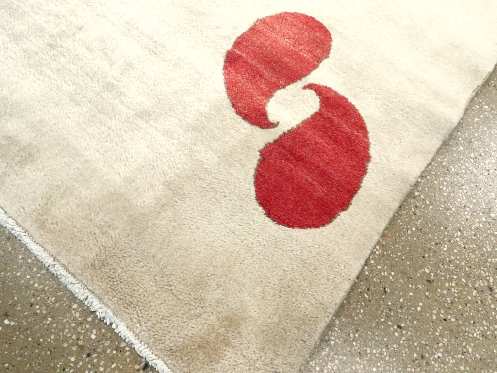 Vintage Persian Mashad Deco Style Rug (Pair: 1 of 2), No.18666 - Gsblank