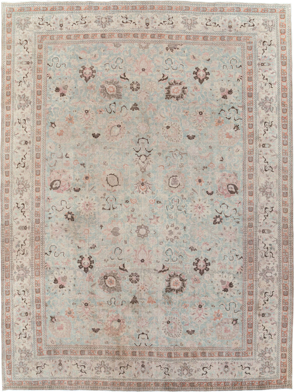 Antique Persian Tabriz Room Size Carpet, No.18667 - Gsblank