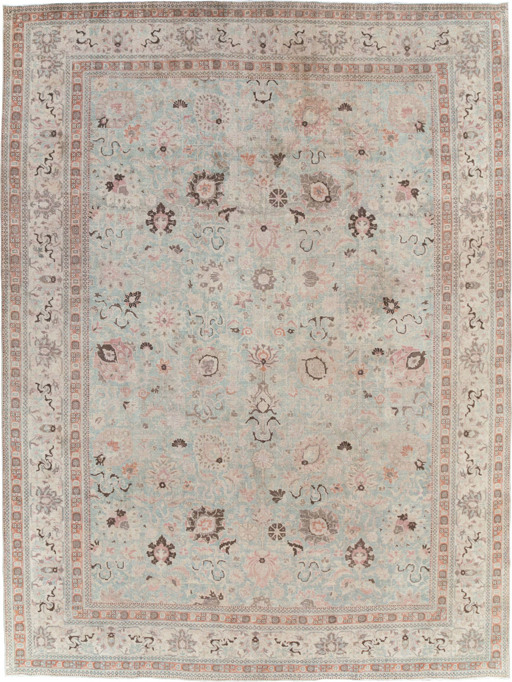 Antique Persian Tabriz Room Size Carpet, No.18667 - Gsblank