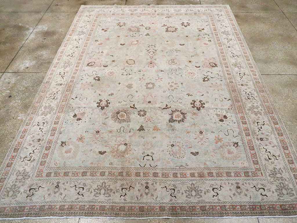 Antique Persian Tabriz Room Size Carpet, No.18667 - Gsblank